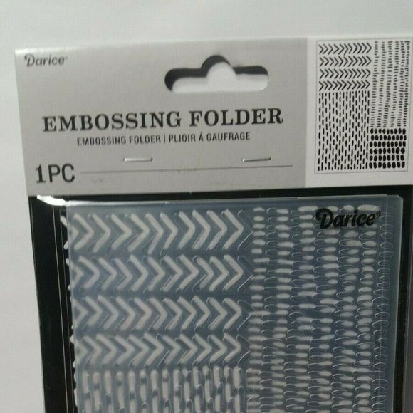 Darice Embossing Folder Pattern Markings Scrapbook Paper Crafts Cards - Picture 2 of 5